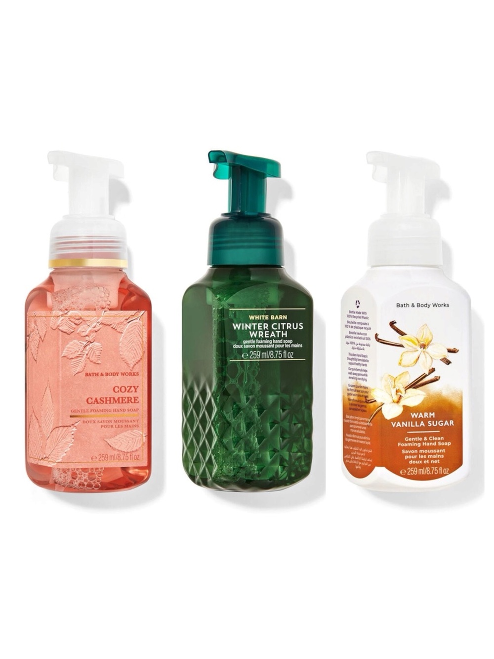BATH & BODY WORKS GENTLE FOAMING HAND SOAPS X3 - BRAND NEW
